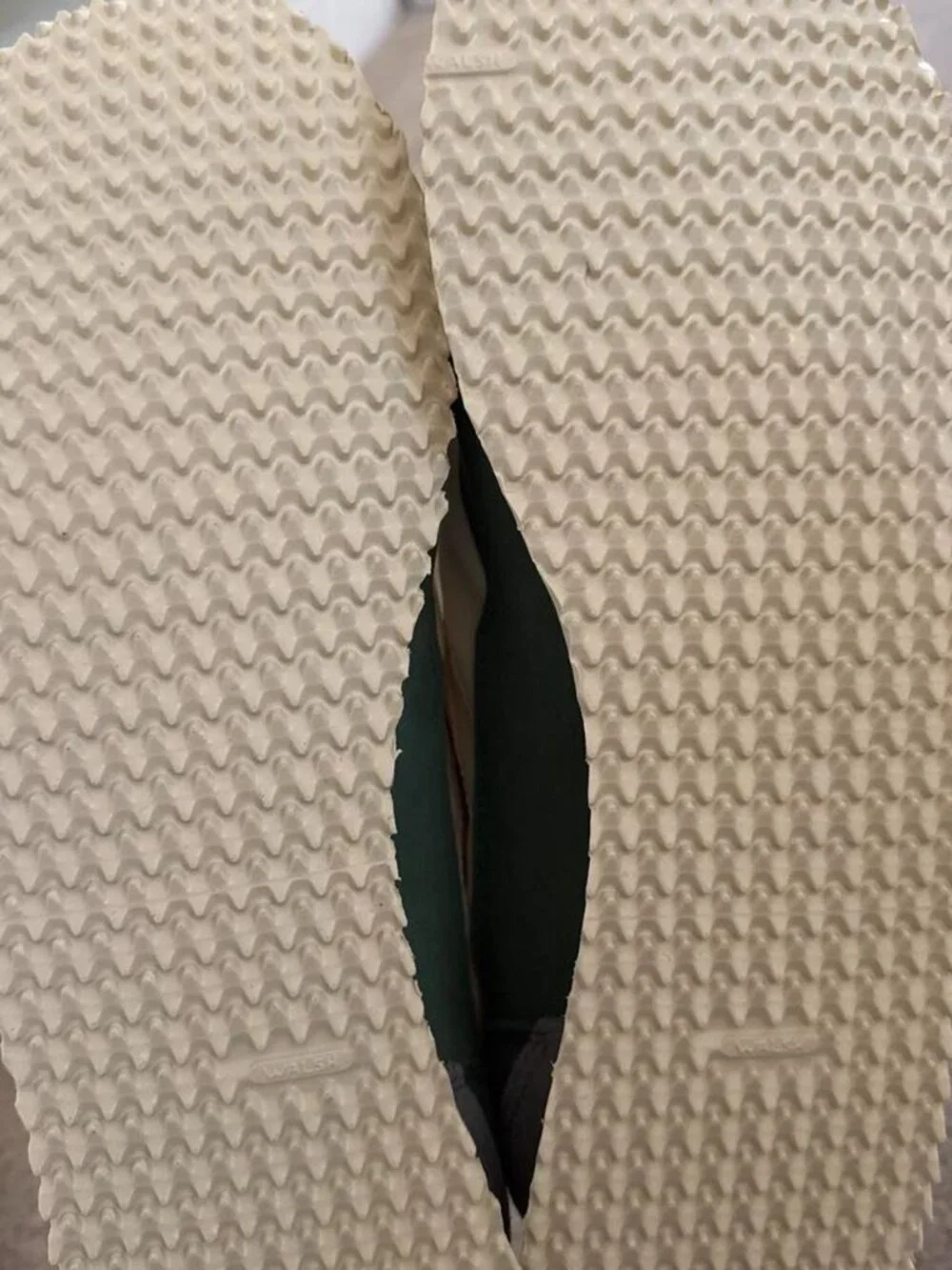 Walsh white and green trainers